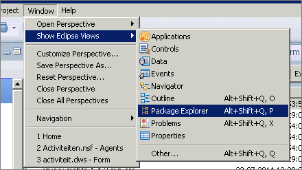 Image:Import folders with files into your Domino webapplication with the Package Explorer